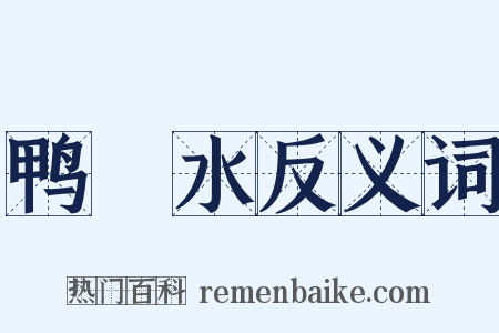 鸭緑水反义词是什么意思的图片
